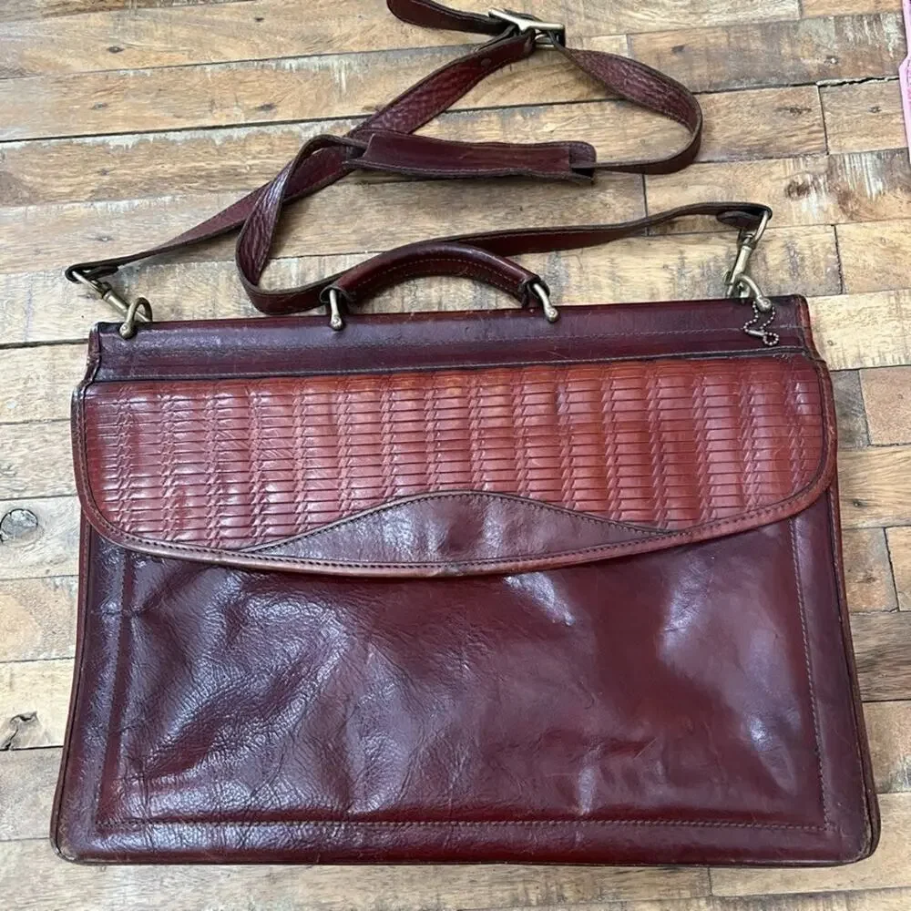 Jack Georges Woven Leather Tuscany Executive Briefcase 16